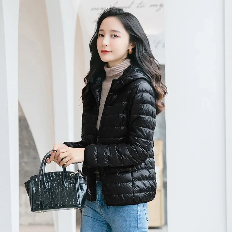 Lightweight Hooded Down Jacket