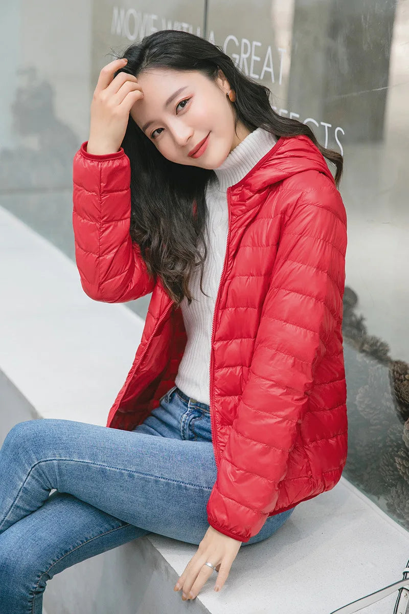 Lightweight Hooded Down Jacket