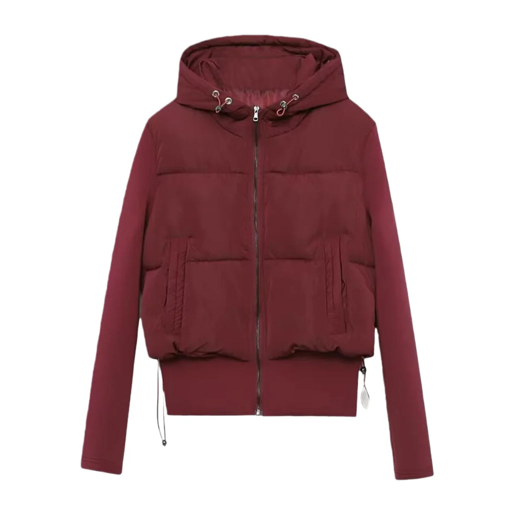 Slim Stretch Hooded Cotton Coat