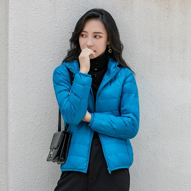Lightweight Hooded Down Jacket