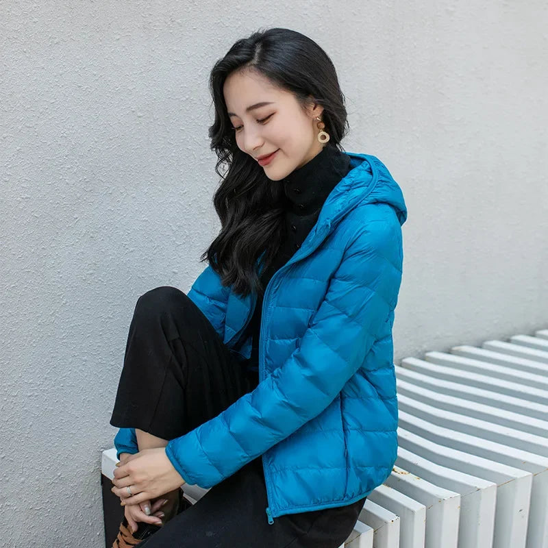 Lightweight Hooded Down Jacket