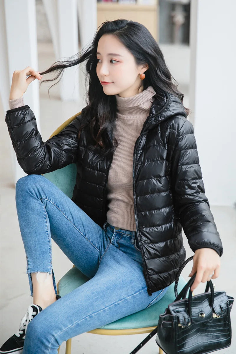 Lightweight Hooded Down Jacket