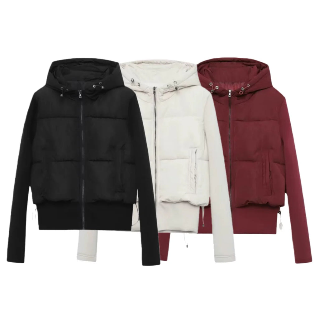 Slim Stretch Hooded Cotton Coat