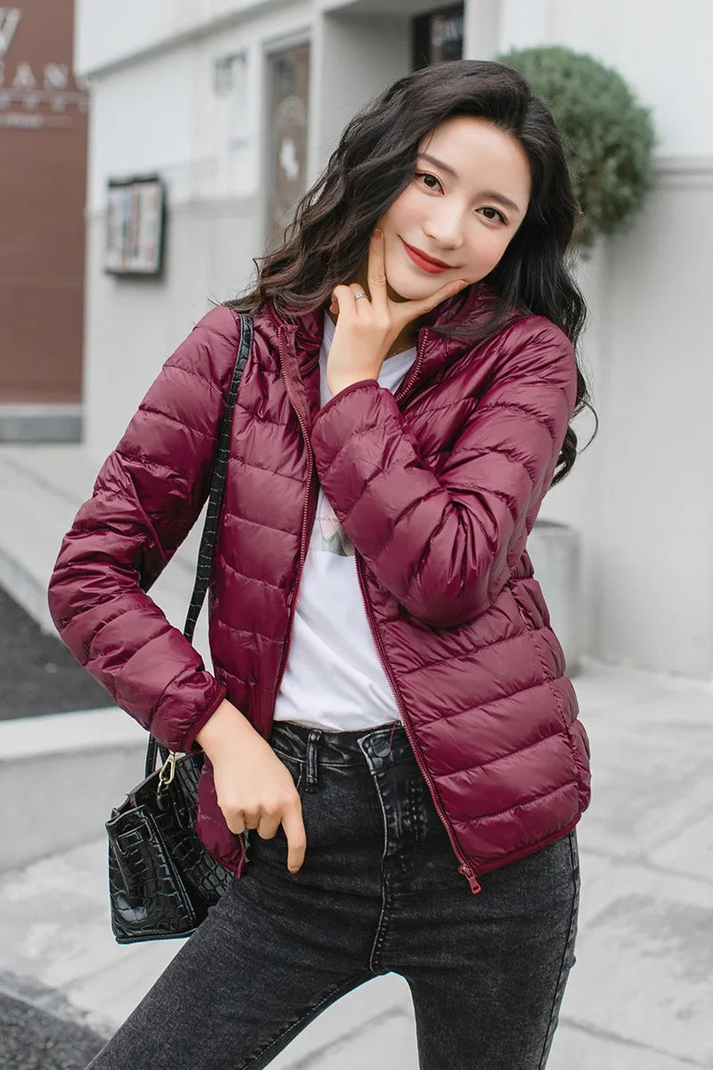 Lightweight Hooded Down Jacket