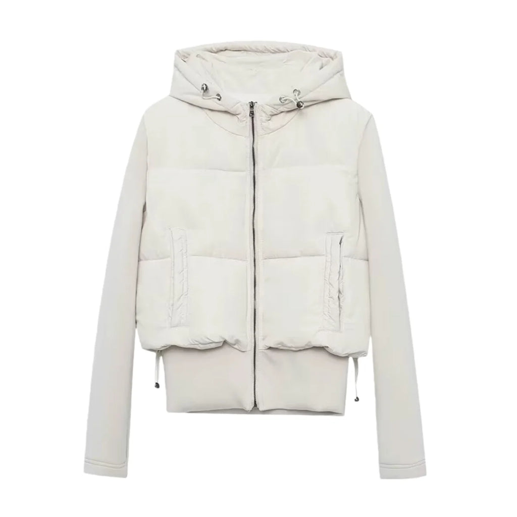 Slim Stretch Hooded Cotton Coat