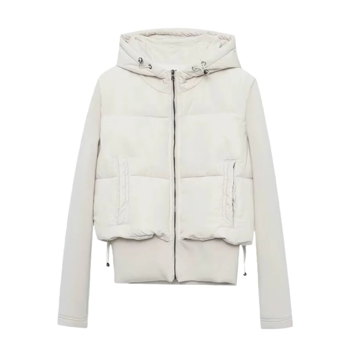 Slim Stretch Hooded Cotton Coat